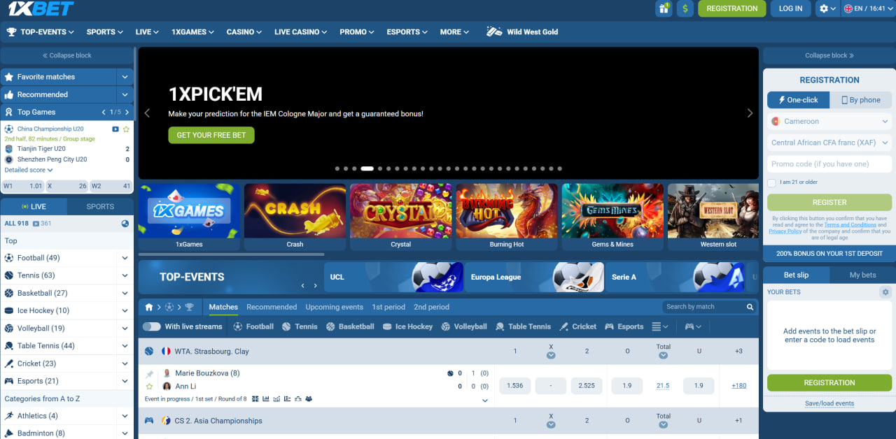 1xbet cam